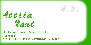 attila maul business card